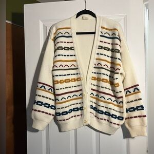 Cozy vintage Multicolor Patterned Women's Sweater